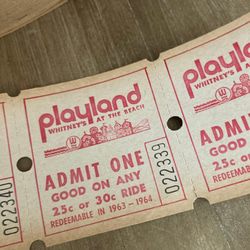 ヴィンテージ パークチケット 15枚 Playland / ジャンクジャーナル 2枚目の画像