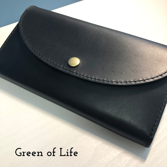 ◇完売しました◇【*＊シンプルで大胆、ブラックの魅力＊*】本革の 