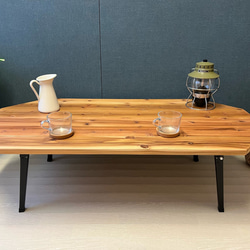 【オーダー】 ローテーブル 長方形 140cm 80cm 杉 折畳み脚 木組 角 送料無料】 ローテーブル 長方形 120cm 70cm 杉 折り畳み脚 木組