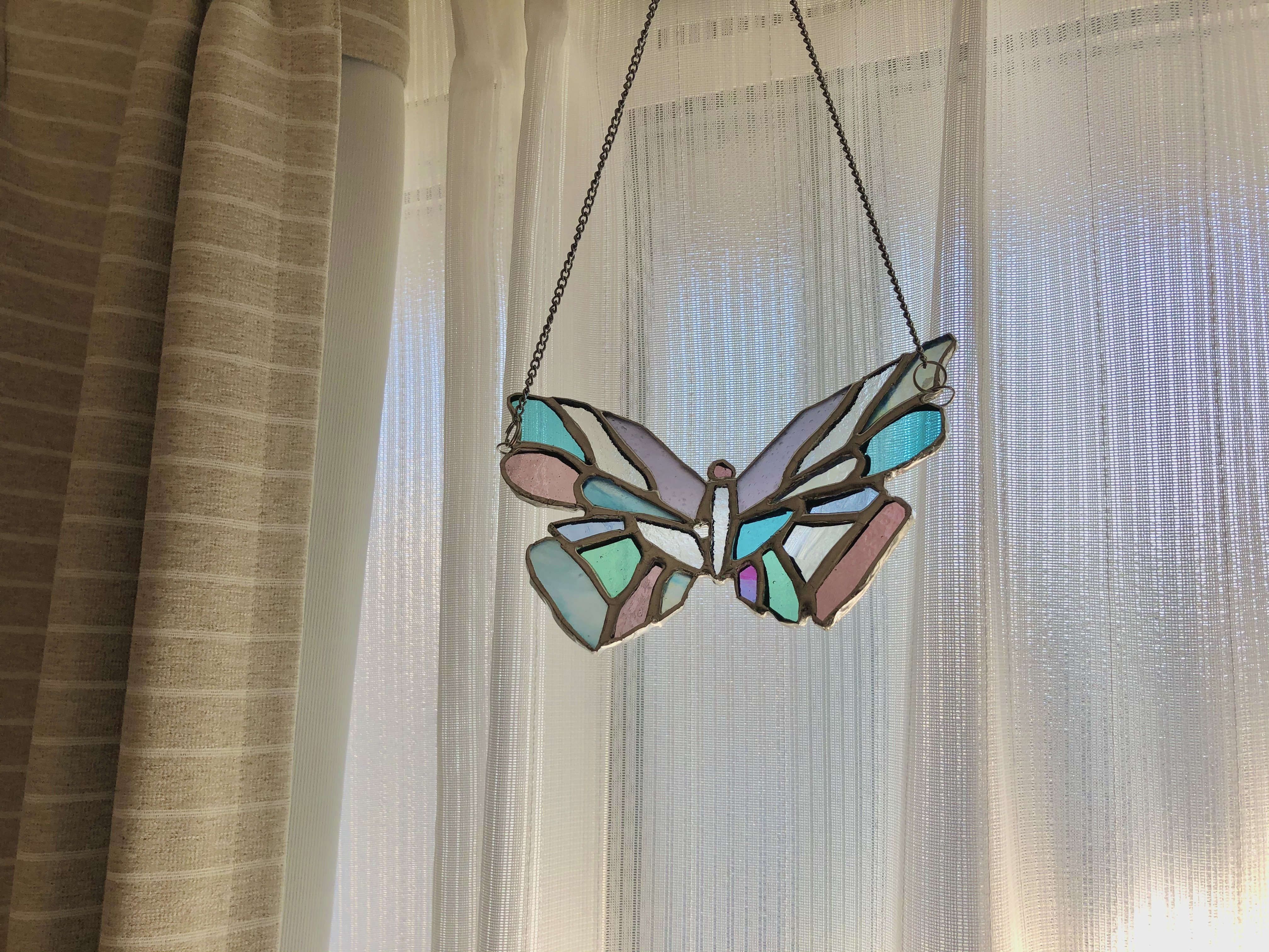 ステンドグラス 蝶々 サンキャッチャー その他雑貨 ぴっころ