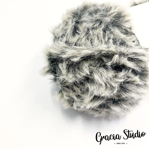 ふわふわファーヤーン　50g　約30m　17グレーミックス2 2枚目の画像