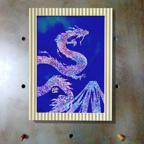 昇り龍」イルミネーション 富士山 辰年 イラスト イラスト kura-katsu