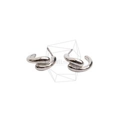ERG-2604-R [2 件] 圓形耳環，圓形耳柱/7.2mm x 10.4mm 第1張的照片