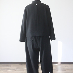 【着物リメイクオーダー】スタンドカラージャケット＆つぼみパンツ（裏地あり） 2枚目の画像