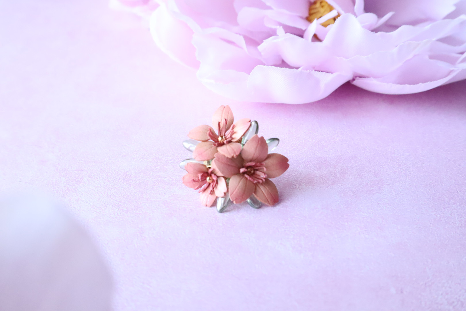 桜咲くキラキラパッチンピン☆ピンク