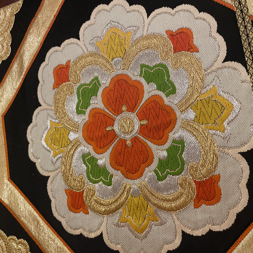 A644★逸品‼️豪華刺繍‼️ひな祭り‼️袋帯正絹テーブルランナー2m16cm A591☆高級‼️豪華刺繍‼️袋帯正絹テーブルランナー2m6cm