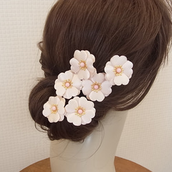 髪飾り ヘアアクセサリー　八重桜　 成人式  卒業式  結婚式　桃色 1枚目の画像