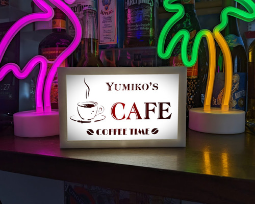 LVBNCH専用KEY COFFEE卓上 照明看板 小さな傷が一カ所あり 中古 電飾看板 電光看板 自立看板 キーコーヒー 570×550×1100 100V│厨房家