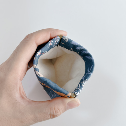 感謝価格　猫柄　パクパクポーチ　10cmバネ口使用　小物入れ　ハンドメイド ねこ柄バネ口ポーチ 2点セット ミニポーチ コスメポーチ 小物