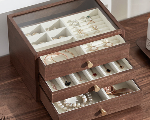 ジュエリーボックスフェイクレザーオーガナイザー 女性用ヴィンテージ