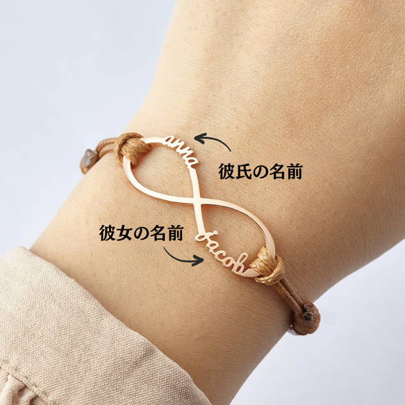 【オーダーメイド】名入れ ジュエリー・ブレスレット・誕生日ギフト・結婚記念日・おしゃれ・母の日 2枚目の画像