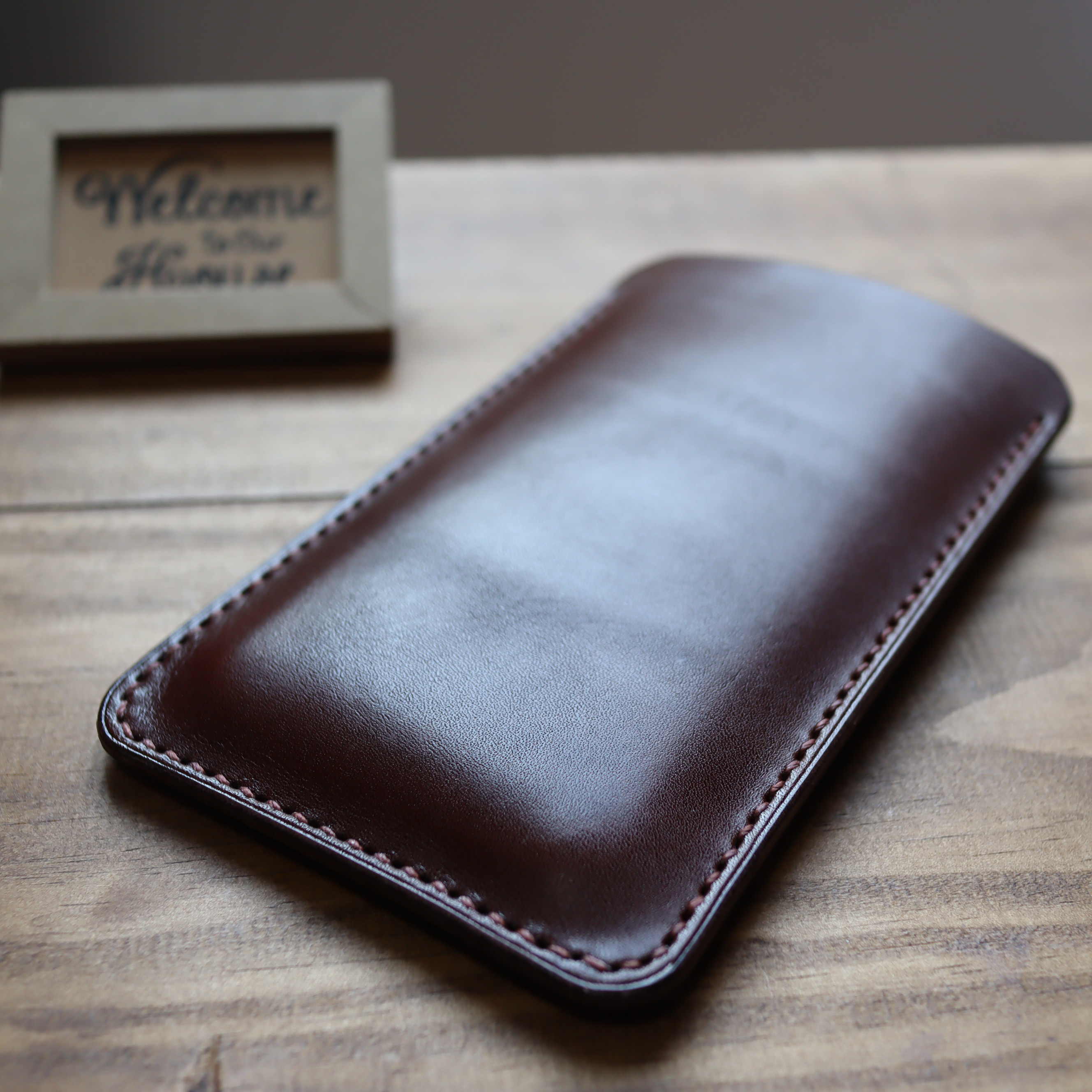 iPhone17 他 全機種 スリーブケース 栃木レザー ブラウン ヌメ革 本革