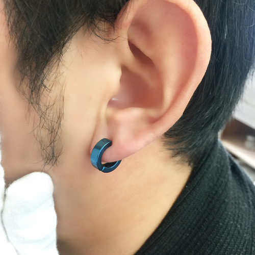 サージカルステンレス イヤリング 片耳 1個 ノンホールピアス