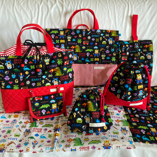 オーダーOK】入園入学シューズケース上履き袋リバーシブル上靴☆78