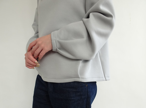 新款配色 / 雙層透氣高領套頭衫 <淺藍色> 第3張的照片