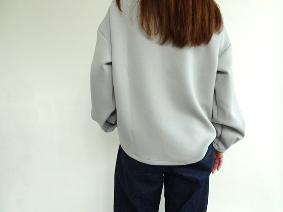 新款配色 / 雙層透氣高領套頭衫 <淺藍色> 第4張的照片