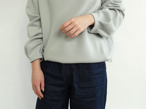 新款配色 / 雙層透氣高領套頭衫 <淺藍色> 第5張的照片