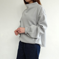 新款配色 / 雙層透氣高領套頭衫 <淺藍色> 第2張的照片