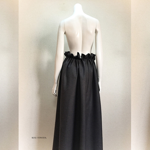 1点もの・デザイン画付き】ハイウエストシャーリングゆったりロング  