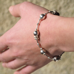 Silver bracelet 'ball design' 6枚目の画像