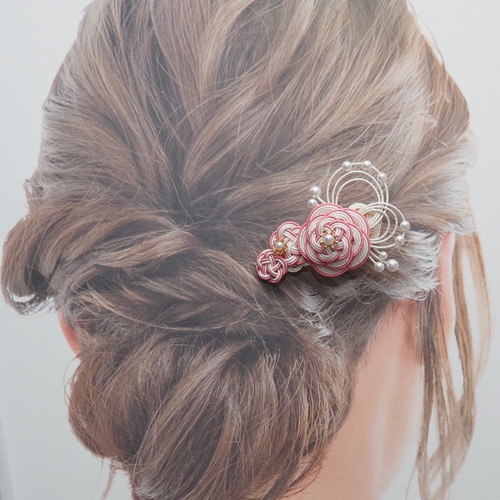 水引 梅結び ベビーヘアクリップ ヘアピン ヘアゴム 水引き 梅 花 水引 梅結び ベビーヘアクリップ ヘアピン ヘアゴム 水引き 梅 花 水引