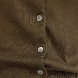 3色【日本製】圓領開襟衫&lt;紫羅蘭色、棕色、黑色&gt; 第6張的照片