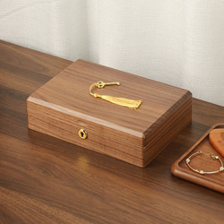 フォーマルアクセサリー収納　シンプルな木製ジュエリーケース　フリーボックス 2枚目の画像
