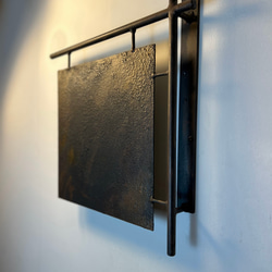 アイアン　凸凹エージングサイン　壁付看板　レトロ調　アンティーク調　ダメージ加工 4枚目の画像