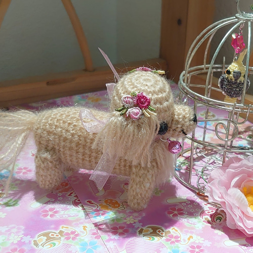 受注制作）ダックスフントの編みぐるみ あみぐるみ みっち