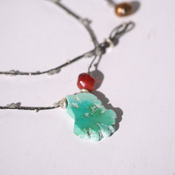 -Sleeping_beauty turquoise・Tibetan andesine- braid pendant 2枚目の画像