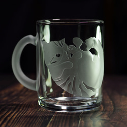 猫ロックグラス・マグカップ「ごろん」 1枚目の画像