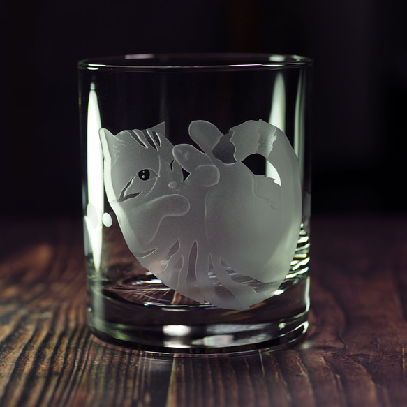 猫ロックグラス・マグカップ「ごろん」 4枚目の画像