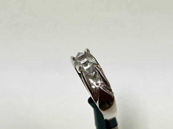 ハーキマーダイヤモンド水晶リング　NO3  ..13号サイズ〜11号　人気　天然石　パワーストン　おしゃれかわいい 2枚目の画像