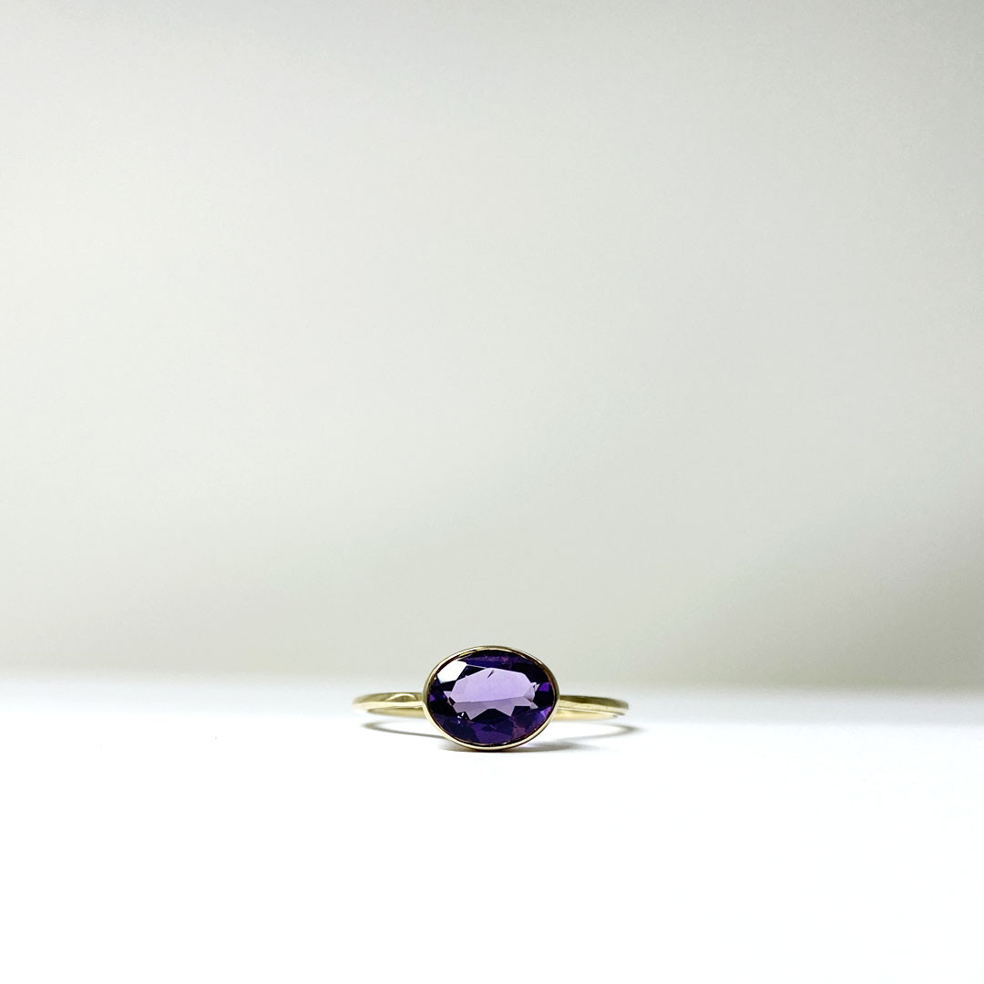 一点限定：アメジストリング　ファセットカット