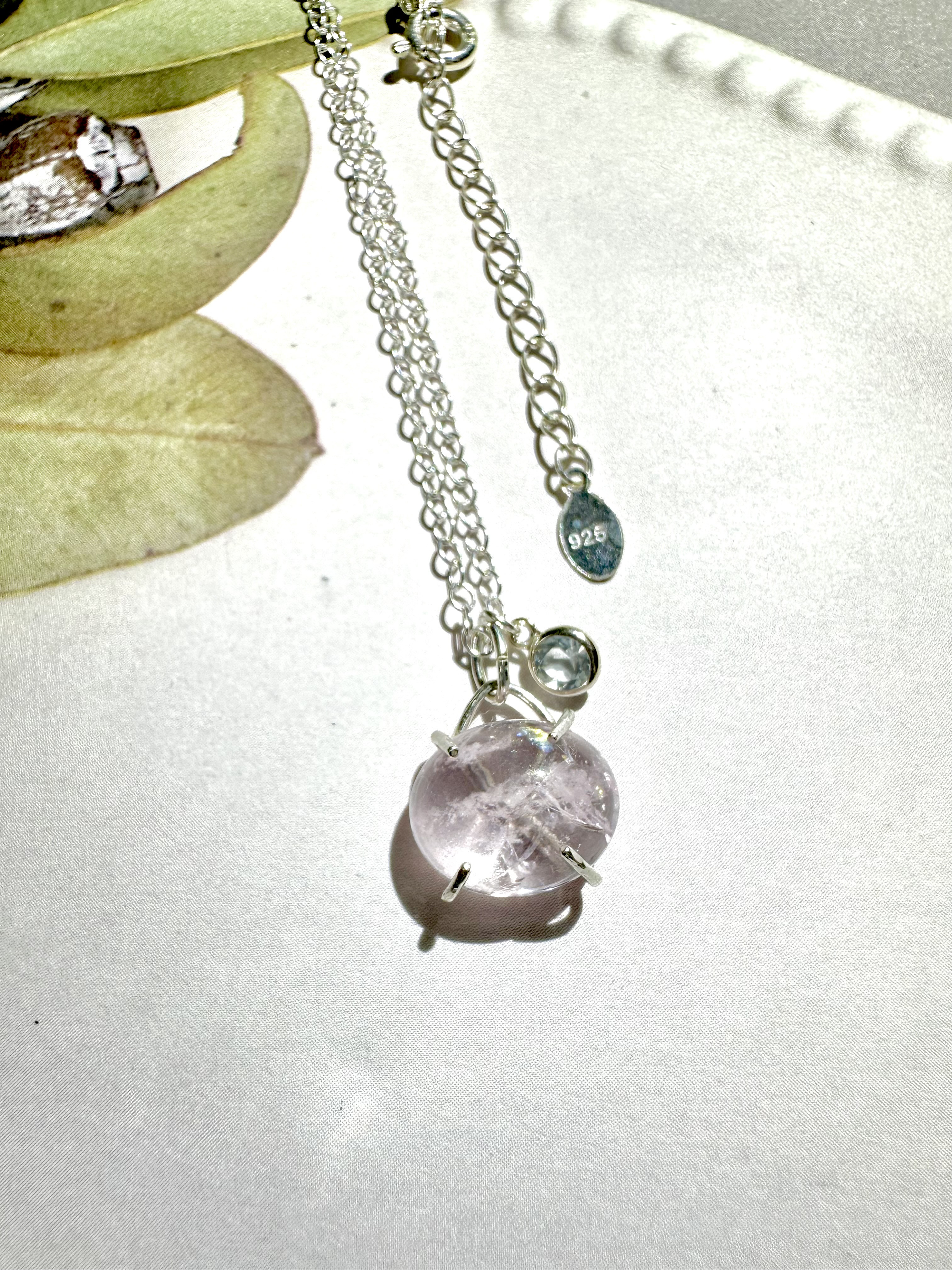 SV925　モルガナイト　アクアマリン　ネックレス