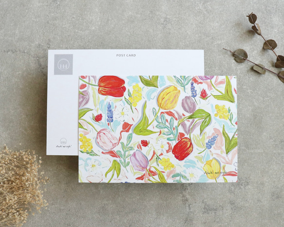 ポストカード  「春を告げる花々」メッセージカードにも 1枚目の画像