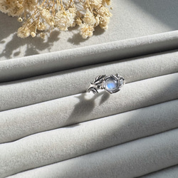 已售出 藍月光石 s925純銀戒指 復古 第1張的照片