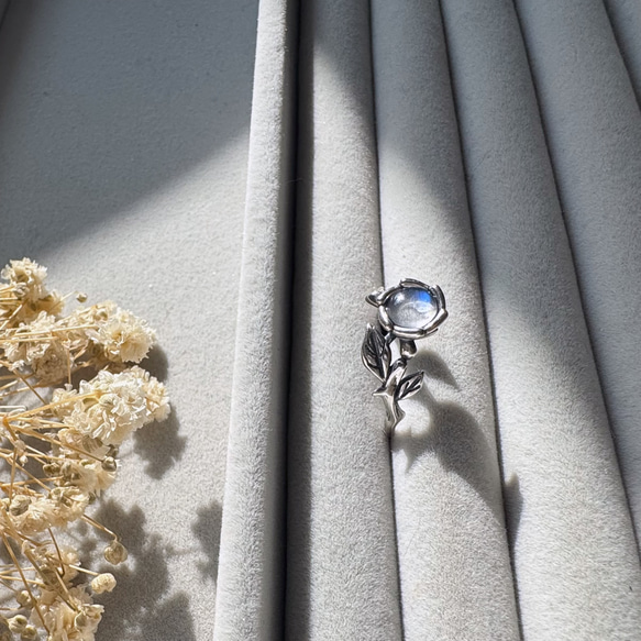 已售出 藍月光石 s925純銀戒指 復古 第8張的照片