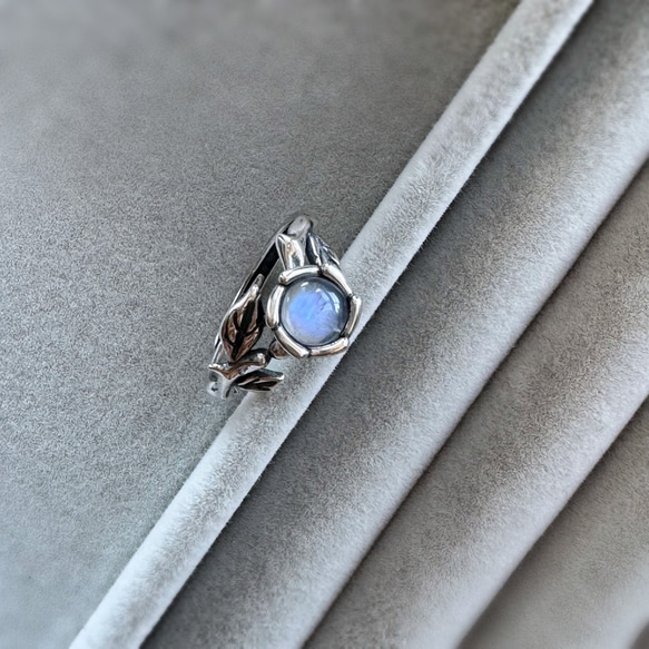 已售出 藍月光石 s925純銀戒指 復古 第6張的照片