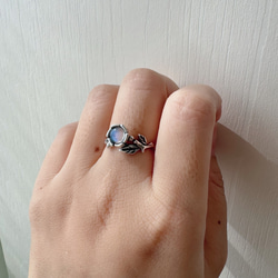 已售出 藍月光石 s925純銀戒指 復古 第3張的照片
