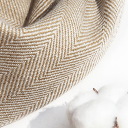 喀什米爾Cashmere/針織圍巾/純羊毛圍巾/羊毛披巾-厚款條紋 沙漠色美麗諾 聖誕節交換禮物 好友生日禮物 母親節 第16張的照片