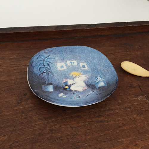 ヴィンテージARABIAアラビア社 Anna meille enkeleita ミニ絵皿 天使