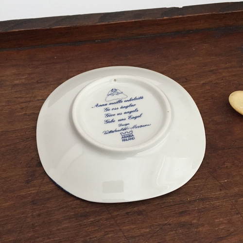 ヴィンテージARABIAアラビア社 Anna meille enkeleita ミニ絵皿 天使