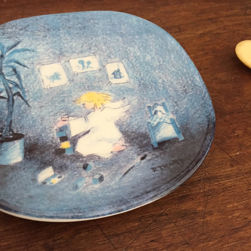 ヴィンテージARABIAアラビア社 Anna meille enkeleita ミニ絵皿 天使