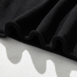 ★新色★年中愛用！超人気コットンニットシリーズ　シンプルなのにお洒落、私の定番ニット　ブラック　 230214-6 8枚目の画像