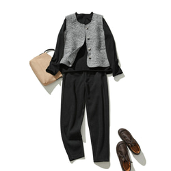 ★新色★年中愛用！超人気コットンニットシリーズ　シンプルなのにお洒落、私の定番ニット　ブラック　 230214-6 11枚目の画像