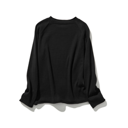 ★新色★年中愛用！超人気コットンニットシリーズ　シンプルなのにお洒落、私の定番ニット　ブラック　 230214-6 6枚目の画像