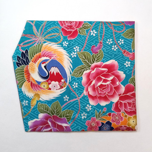 【NEW限定品】 慶弔両用袱紗◇鶴と富士山ターコイズ ご祝儀袋・袱紗（ふくさ 仏具・神具