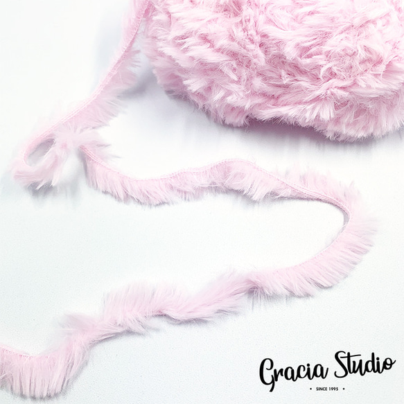 ふわふわフェイクファーヤーン　50g　約30m　4ピンク 2枚目の画像