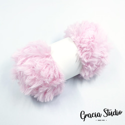 ふわふわフェイクファーヤーン　50g　約30m　4ピンク 1枚目の画像